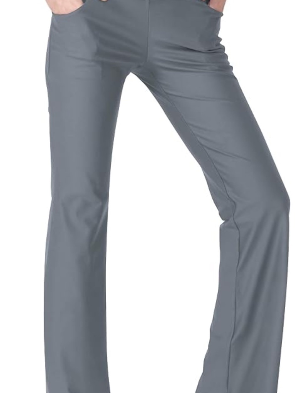 Zeronic Bootcut Yoga Pants for Women w/ Pockets High Waisted Workout grey Large